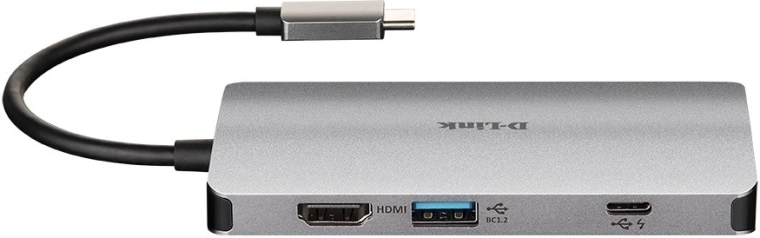 D-Link USB-C multiportový hub s HDMI, Ethernetom a čítačkou SD/microSD