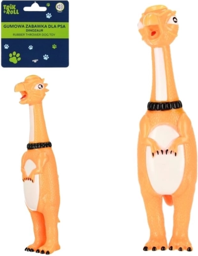 Gumený dinosaurus pre psa s pískatkom