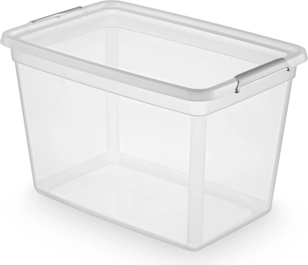 Basestore úložný box s vekom a klipsami 60 l (58 × 39 × 35 cm)