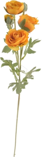 Umelý kvet iskerník (Ranunculus) žltý 66 cm