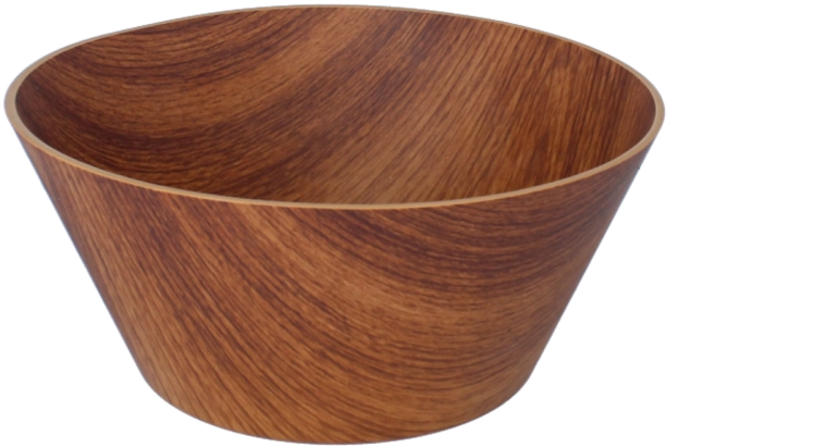 Plastová misa na šalát 24 cm, hnedá (orech)
