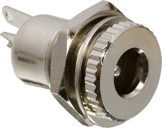 Kovová vstavaná DC zásuvka 5,5 × 2,5 mm