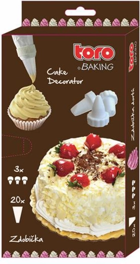 Zdobiaci sáčok so sadou trysiek 32 × 17,5 cm, 20 ks