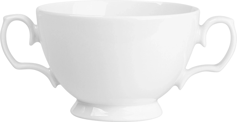 MariaPaula Klasyka biela porcelánová bujónová miska 350 ml