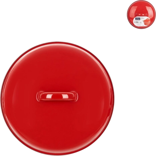 Smaltovaná pokrievka Lem 17 cm červená