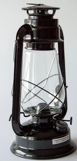 Petrolejová lampa 30 cm čierna