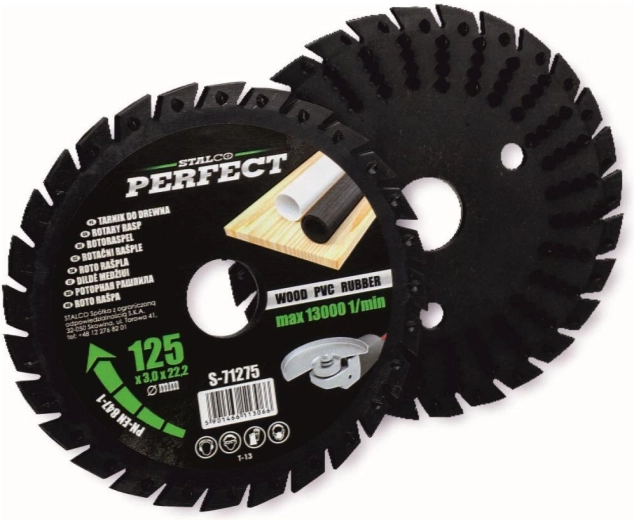 Univerzálny rotačný kotúč 125 × 3,0 × 22,2 mm pre uhlové brúsky STALCO
