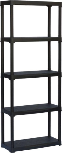 Plastový regál 700 × 300 × 1760 mm, 5 políc