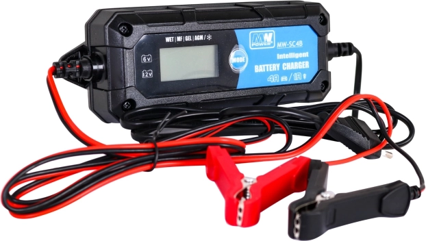 Inteligentná nabíjačka autobatérií s LCD 6V/12V, 1A/4A, pre WET, GEL a AGM