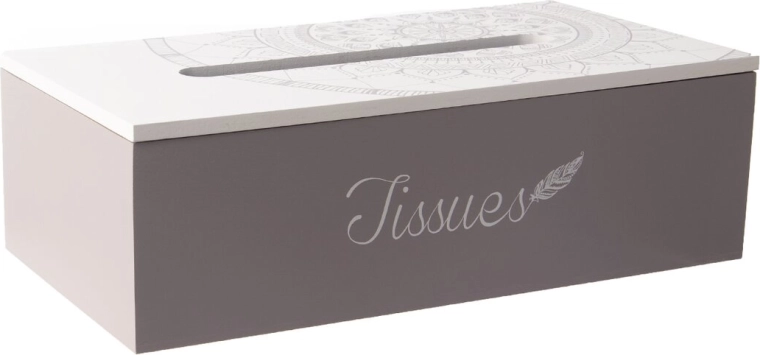 Drevený box na papierové vreckovky s motívom mandaly 24 × 14 × 10 cm