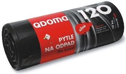 Silné vrecia na odpad 120 l, čierne, 70 × 110 cm (10 ks)
