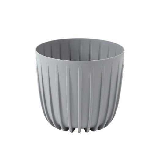 Plastový kvetináč Mira 18 cm sivý