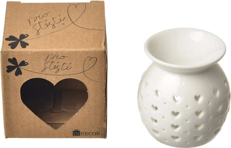 Porcelánová aromalampa Pre šťastie biela 7 × 7 × 6 cm