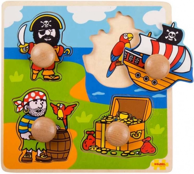 Vkladačka puzzle Piráti od Bigjigs Toys