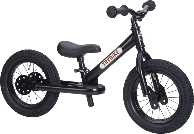 Trybike detské odrážadlo na nácvik rovnováhy čierne