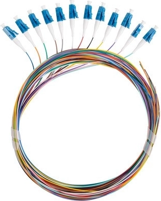 Optický pigtail SM OS2 LC/UPC 2 m G657A1 semi-tight, multicolor