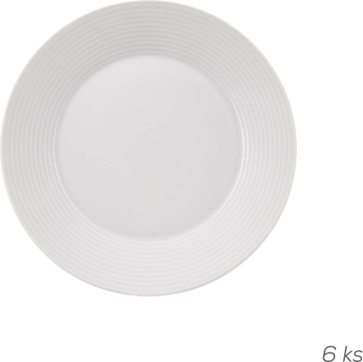 Porcelánové dezertné taniere Mona „linka“ 19 cm, sada 6 ks