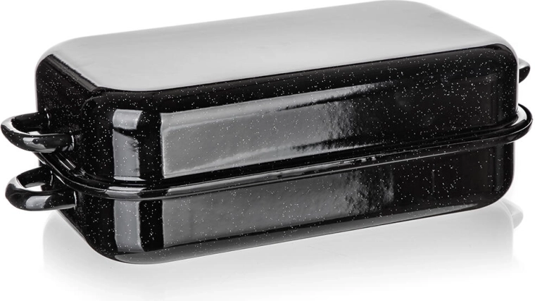 Culinaria Black smaltovaný dvojdielny pekáč 35 × 20 cm