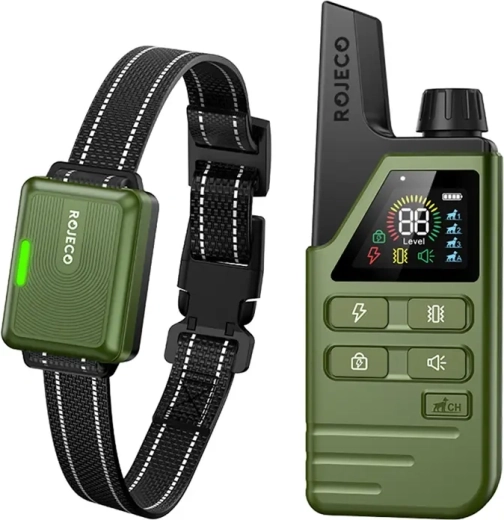 Výcvikový obojok Rojeco DOG800 zelený