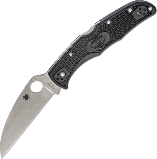 Vreckový nôž Spyderco Endura 4 Wharncliffe, hladké ostrie, VG-10, čierny FRN
