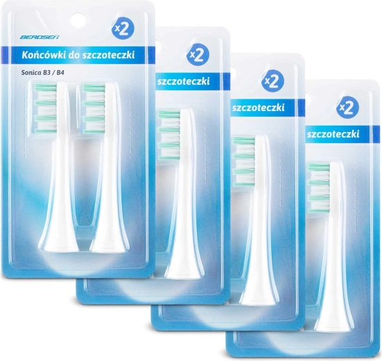 Náhradné hlavice pre sonickú kefku Berdsen, 8 ks