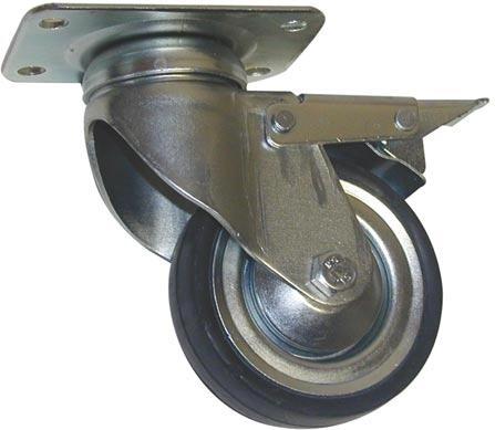 Otočné koliesko s brzdou 100 mm, nosnosť 60 kg