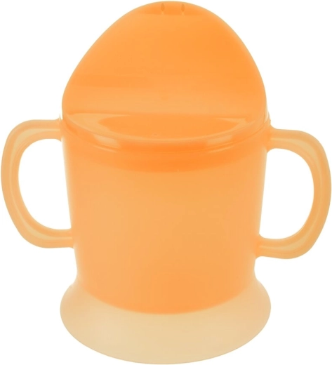 Detský plastový hrnček s pítkom 0,23 l oranžový