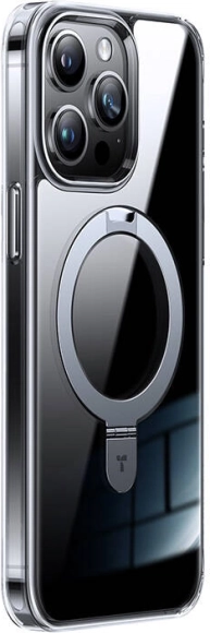 Priehľadné magnetické puzdro TORRAS UPRO Ostand so stojanom pre iPhone 15 Pro