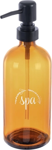 Dávkovač mydla SPA z hnedého skla 500 ml