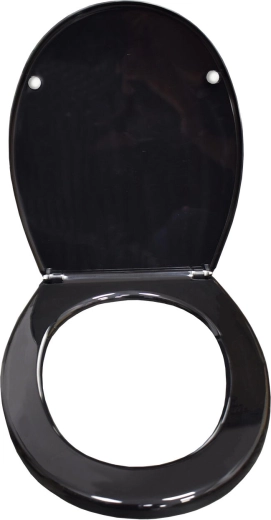 Univerzálne čierne WC sedadlo z polypropylénu
