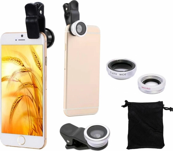 Ak315a sada objektívov 3 v 1 strieborná