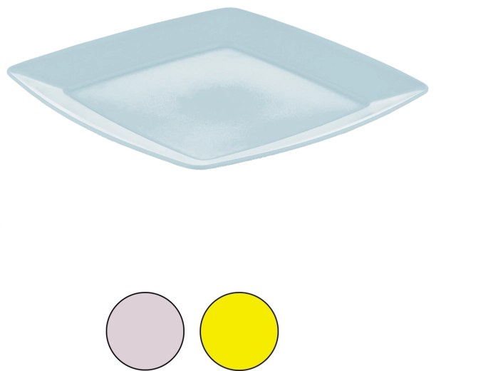 Štvorcový dezertný tanier 20,5 cm z odolného plastu