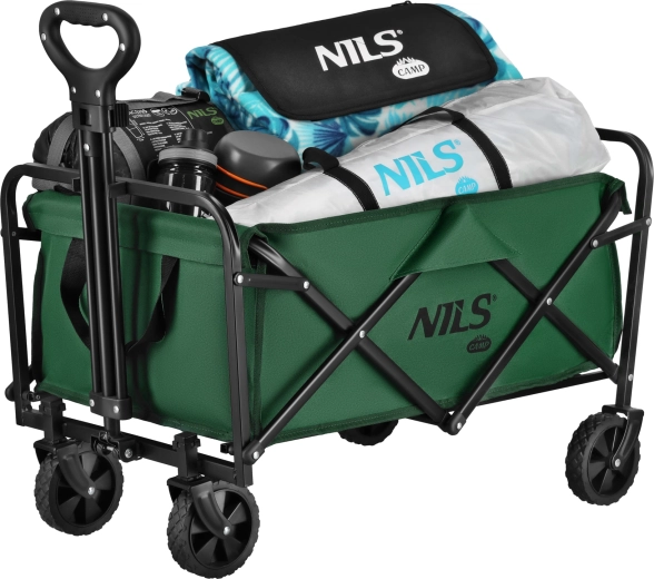 Skladací kempingový vozík zelený NILS Camp NC4306
