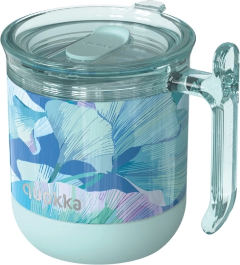 Nerezový termohrnček Quokka Wave ginkgo leaves tyrkysový 260 ml