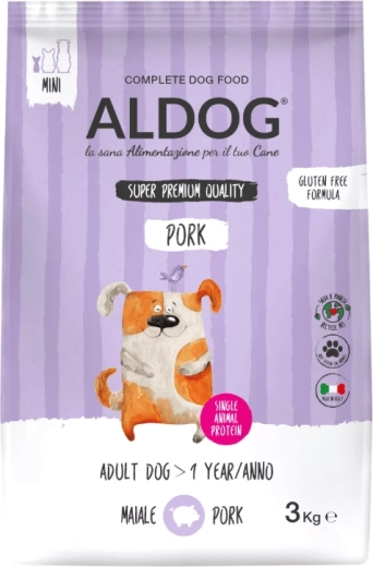 Aldog Pork Mini granuly pre dospelé psy malých plemien, bravčové, 3 kg