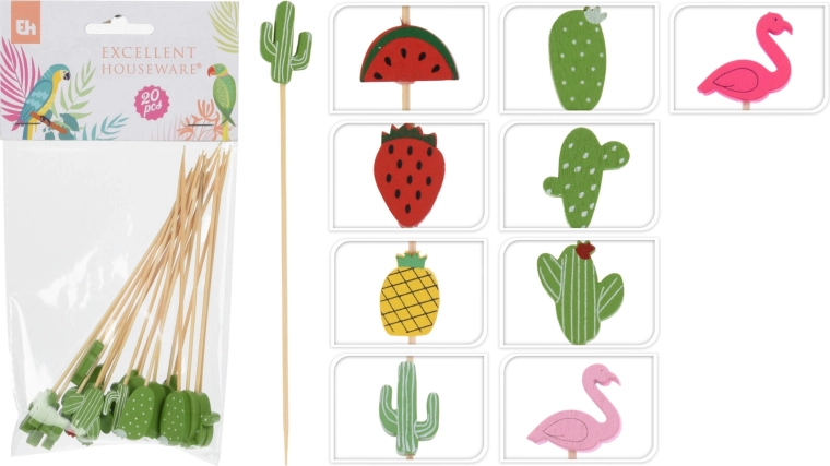 Dekoratívne bambusové špáradlá 12 cm – sada 20 ks