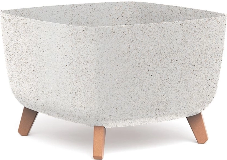 Kvetináč Gracia Square Eco Wood 39 × 39 × 27 cm biely