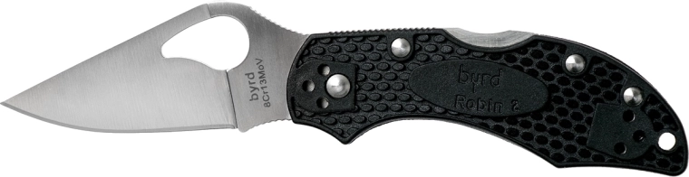 Byrd Robin 2 ľahký vreckový nôž 6,4 cm, čierny, FRN