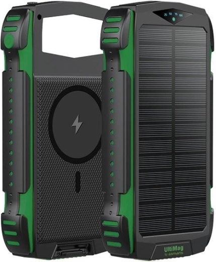 Solárna powerbanka 4smarts TitanPack UltiMag 20000 mAh, odolná, zelená