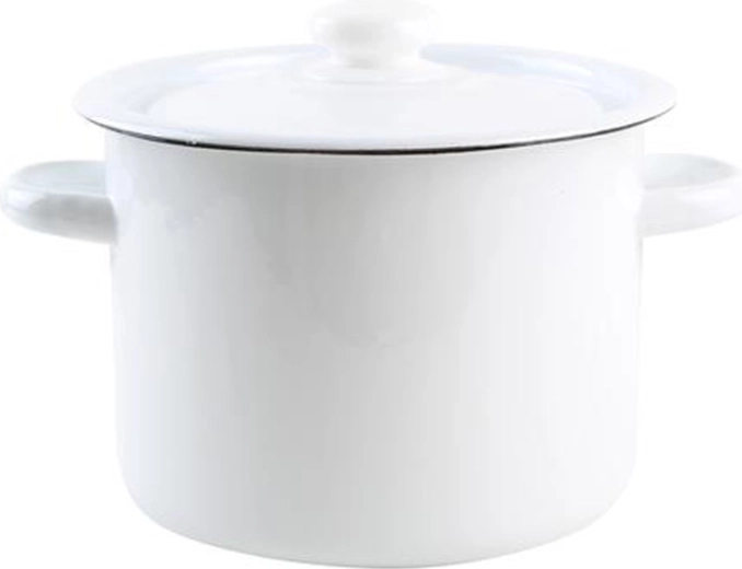 Smalťovaný hrniec s pokrievkou 4,5 l – biely