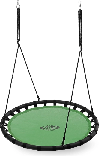 NILS Camp hojdačka bocianie hniezdo 120 cm zelená