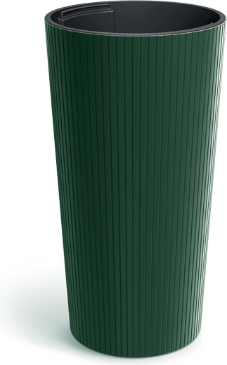 Kvetináč Lamia Slim 30 cm tmavozelený s vložkou