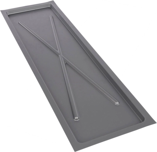 Metpol úzka odkvapkávacia tácka strieborná 75 × 22,5 cm pre dvojposchodový odkvapkávač 80 cm
