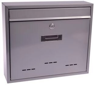 Poštová schránka RADIM, 360 × 310 × 90 mm, sivá