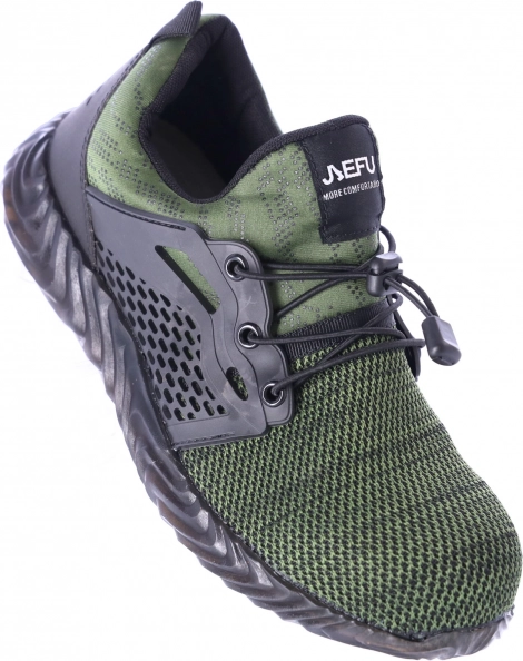 Pracovná bezpečnostná obuv s oceľovou špičkou – Zelená