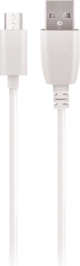 Maxlife USB kábel s microUSB, 2 m, 2 A, biely