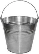 Pozinkované vedro 15 l s pevným kovovým držadlom