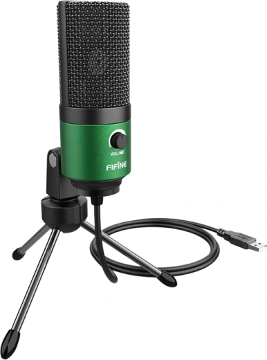 Kondenzátorový USB mikrofón Fifine K669BG zelený