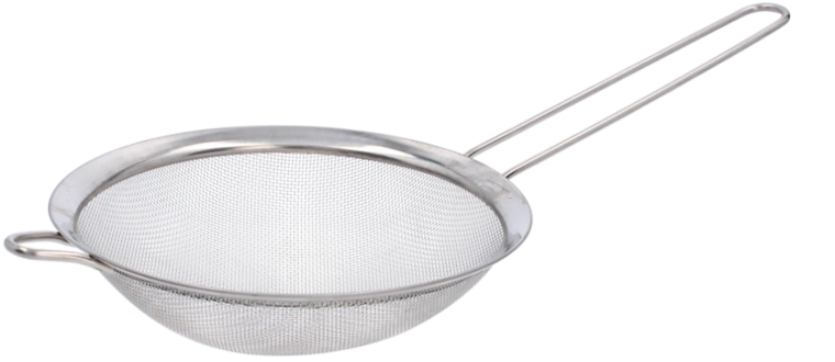 Kovové kuchynské sitko s rukoväťou 18 cm