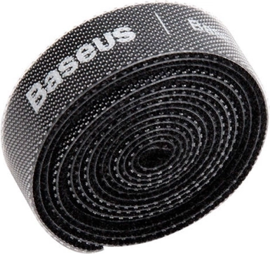 Baseus čierna páska na suchý zips 1m